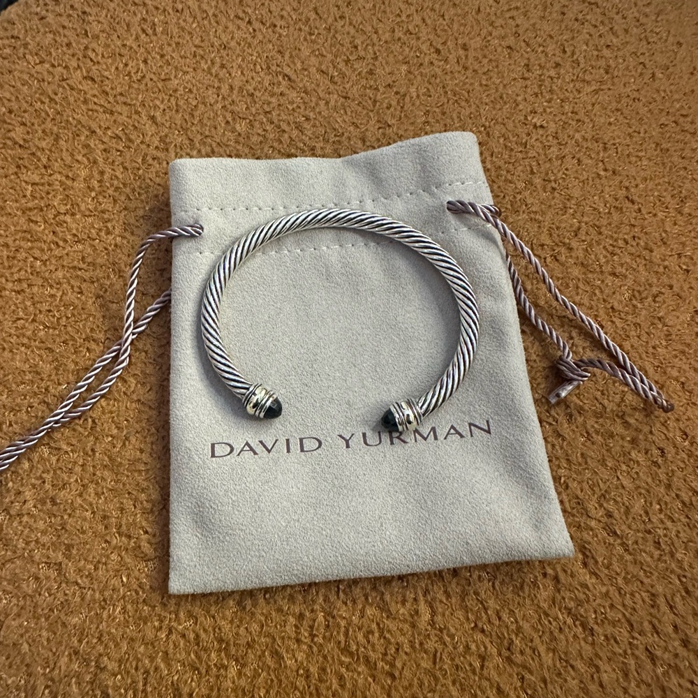 5mm black onyx David Yurman cable bracelet size medium